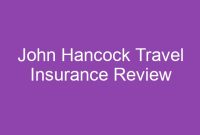 John hancock annual travel insurance